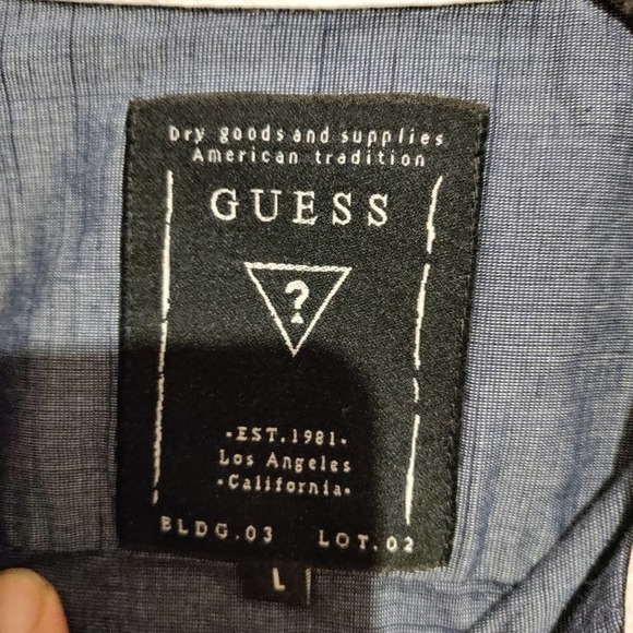Mens Guess button up shirt large - Picture 6 of 6